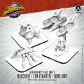 Monsterpocalypse: Belcher, LTA Fighter, Dire Ant Destroyers Alternate Elite Units (metal)