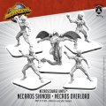 Monsterpocalypse: Necros Shinobi and Necros Overlord Necroscourge Unit (metal)