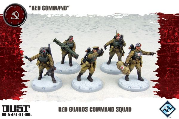 画像1: Dust Tactics: SSU Red Guards Command Squad - Red Command