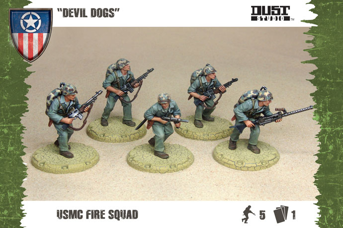 画像1: Dust Tactics - Allies: USMC Fire Squad (Devil Dogs)