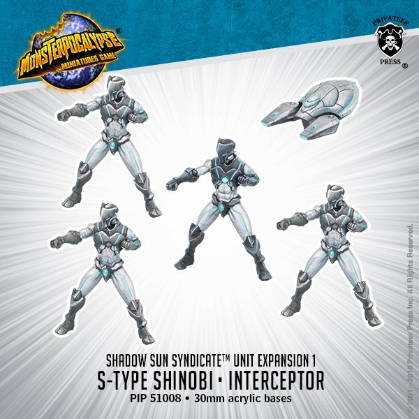 画像1: Monsterpocalypse S-Type Shinobi Interceptor Shadow Sun Syndicate Unit (metal/resin)