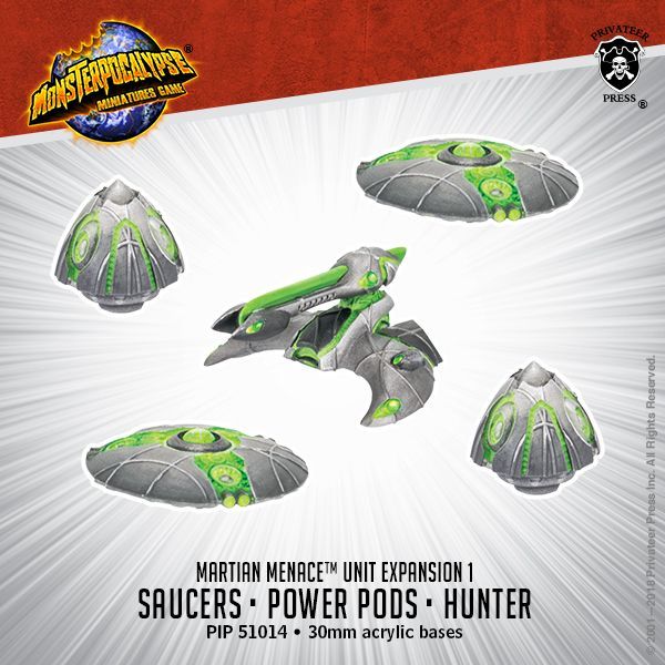 画像1: Monsterpocalypse Saucers, Power Pods Hunter Martian Menace Units (resin)