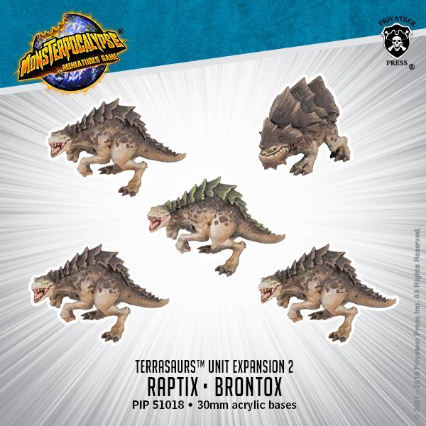 画像1: Monsterpocalypse Raptix Brontox Terrasaur Units (metal/resin)