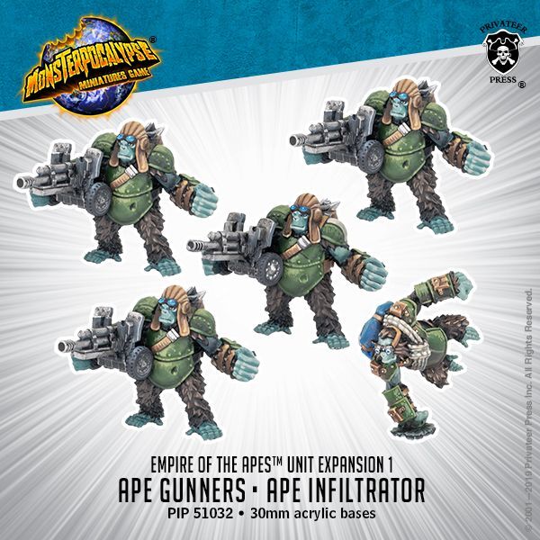 画像1: Monsterpocalypse Ape Gunners Ape Infiltrator Empire of the Apes Units (metal)