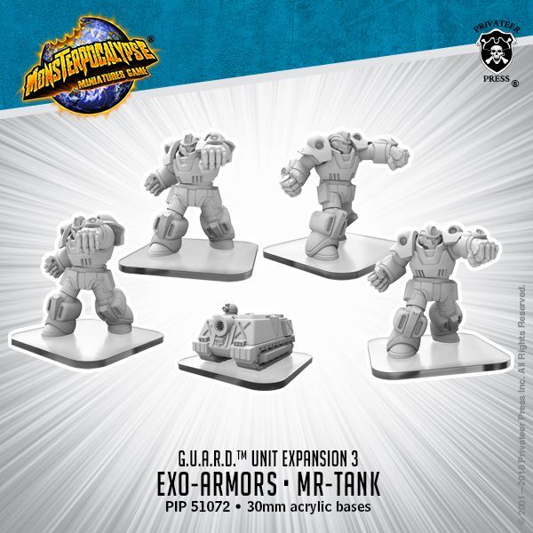 画像1: Monsterpocalypse: Exo-Armors, Elite Exo-Armor, Super Tank  G.U.A.R.D. Units (metal/resin)