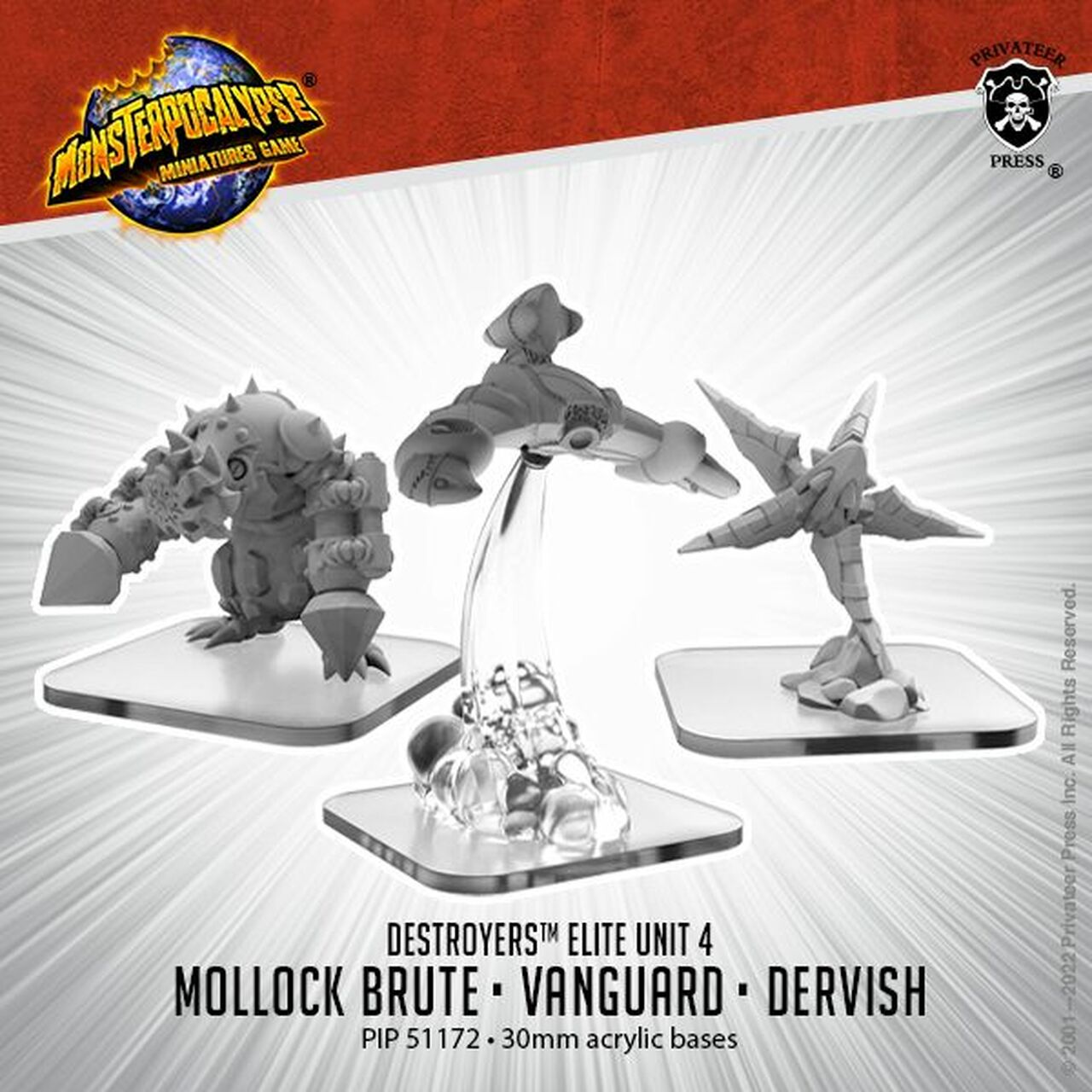 画像1: Monsterpocalypse: Dervish, Vanguard, Mollock Brute Destroyers Alternate Elite Units (metal)