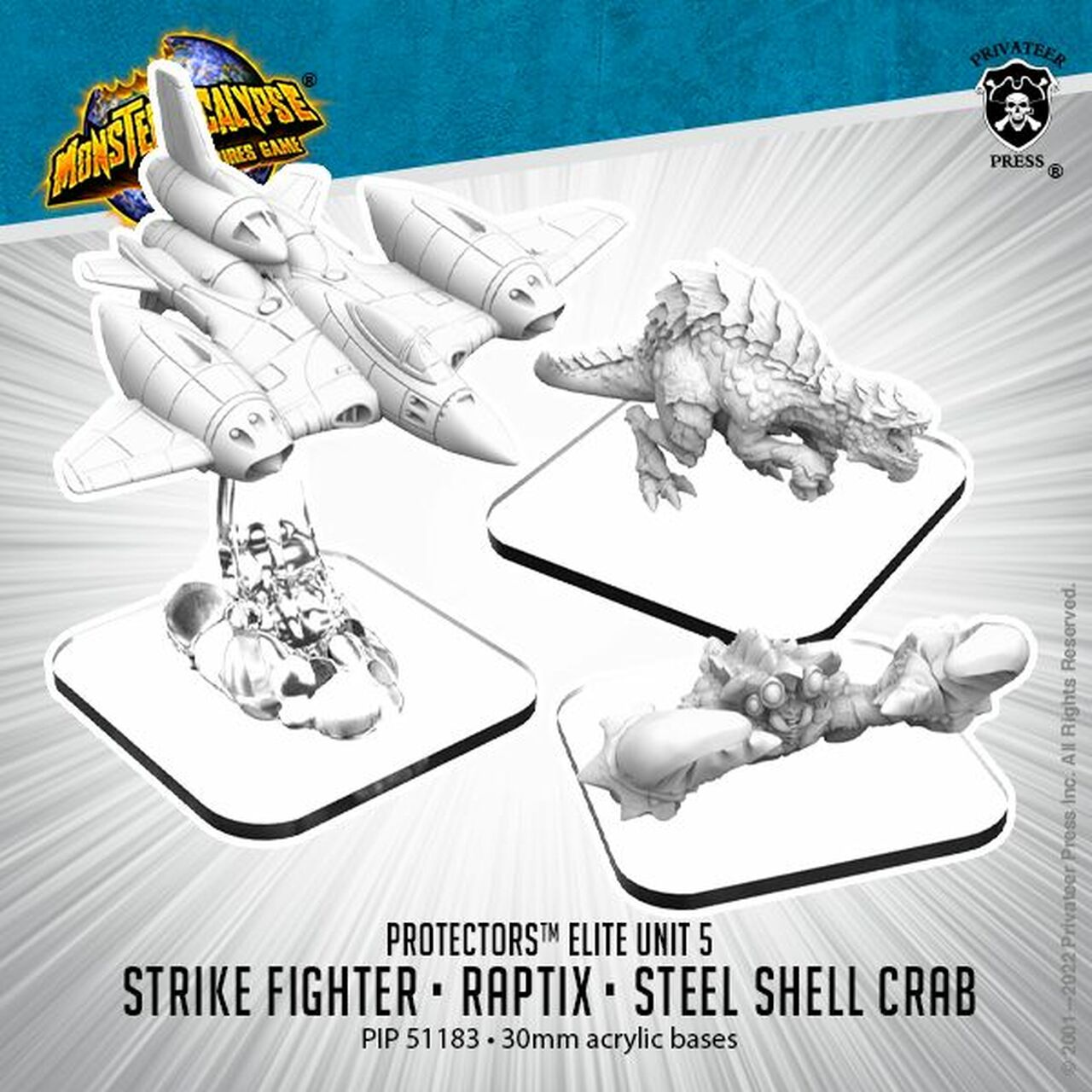 画像1: Monsterpocalypse: Raptix, Steel Shell Crab, Strike Fighter Protectors Alternate Elite Units (metal)
